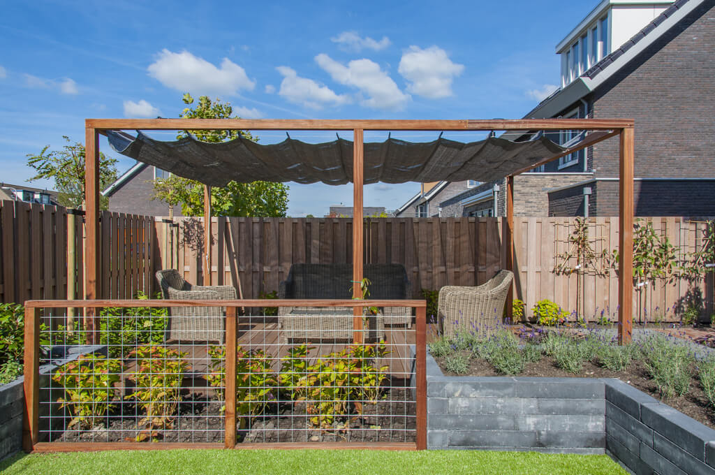Praktische leeftuin bij nieuwbouwwoning